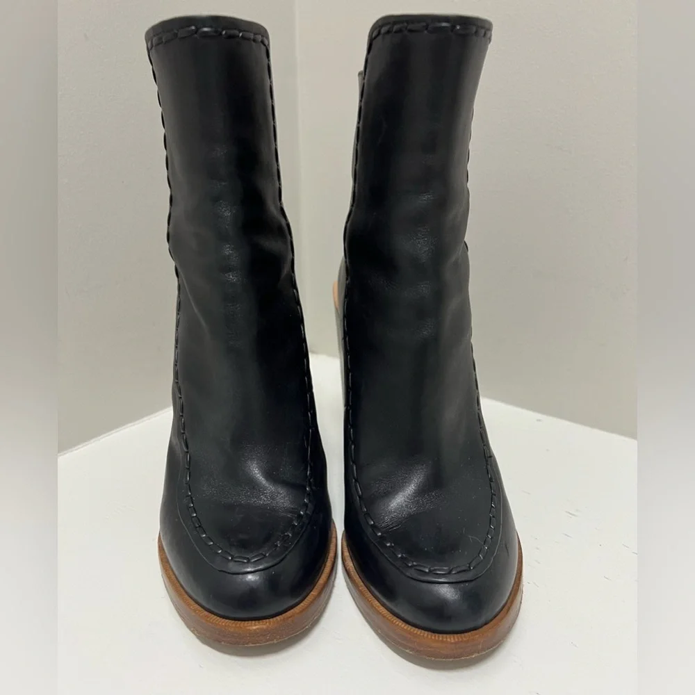 3.1 Phillip Lim Jasper Saddle-Stitch Leather Black Bootie - Picture 4 of 8